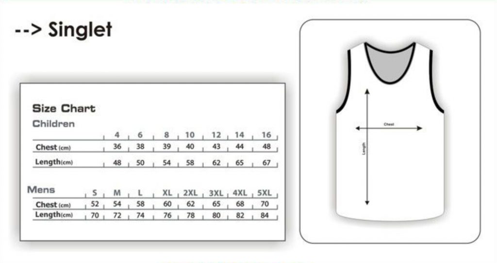 Singlet-Size-Chart